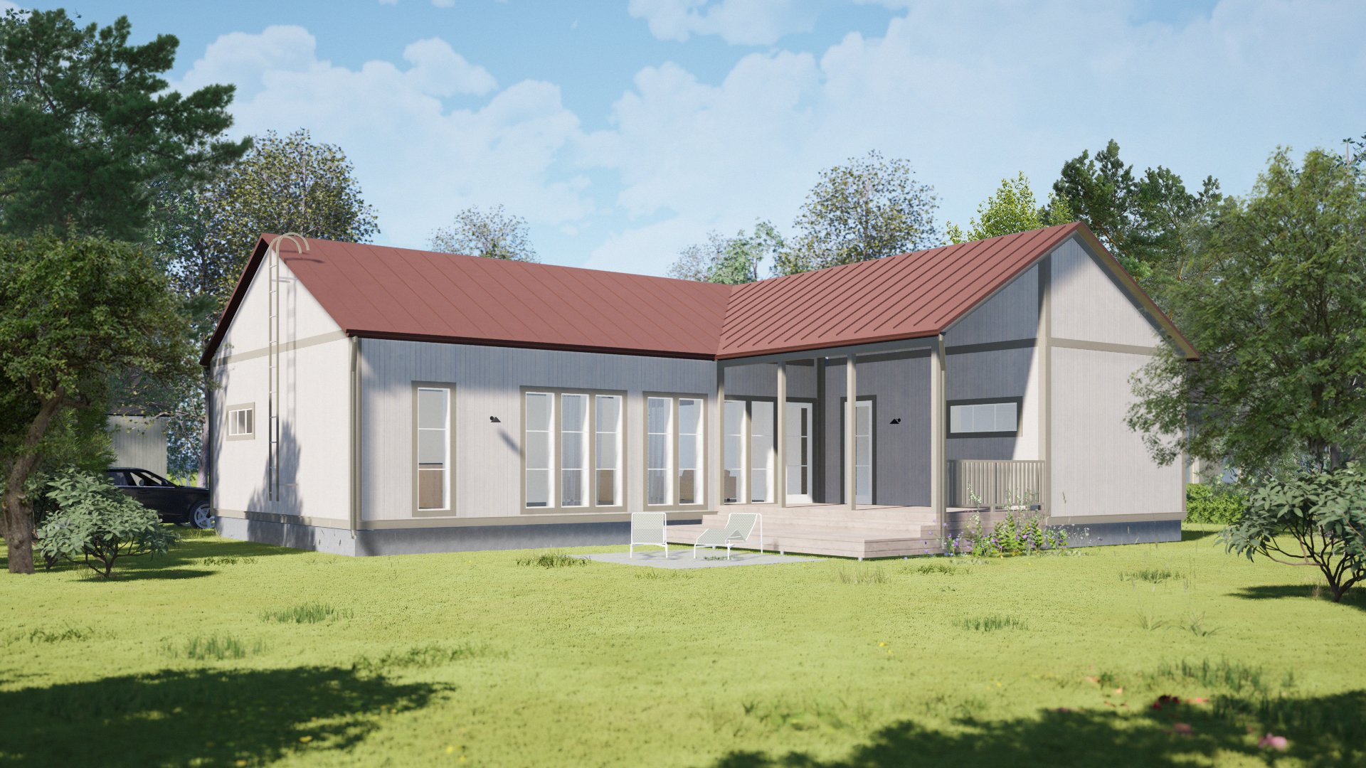 Aamurusko perinteinen pihalta